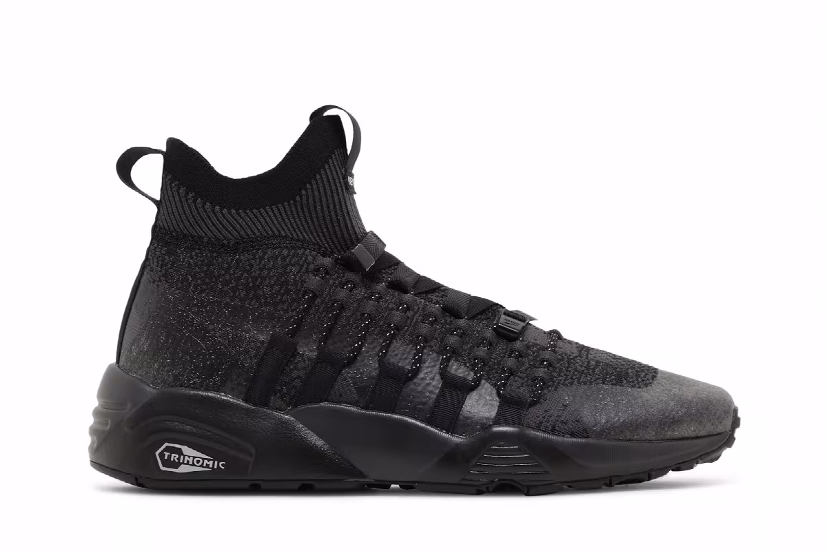 NEMEN x Puma Blaze of Glory Knit Mid Phantom Black, view 2