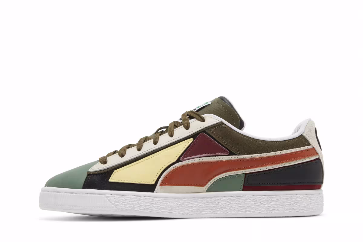 Puma Suede Layers - Deep Olive Warm Chestnut, view 4