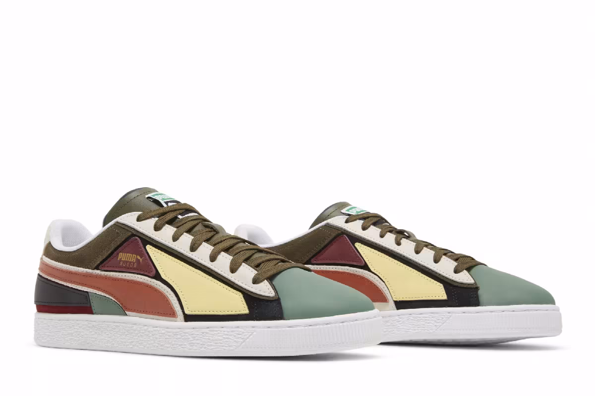 Puma Suede Layers - Deep Olive Warm Chestnut, view 9
