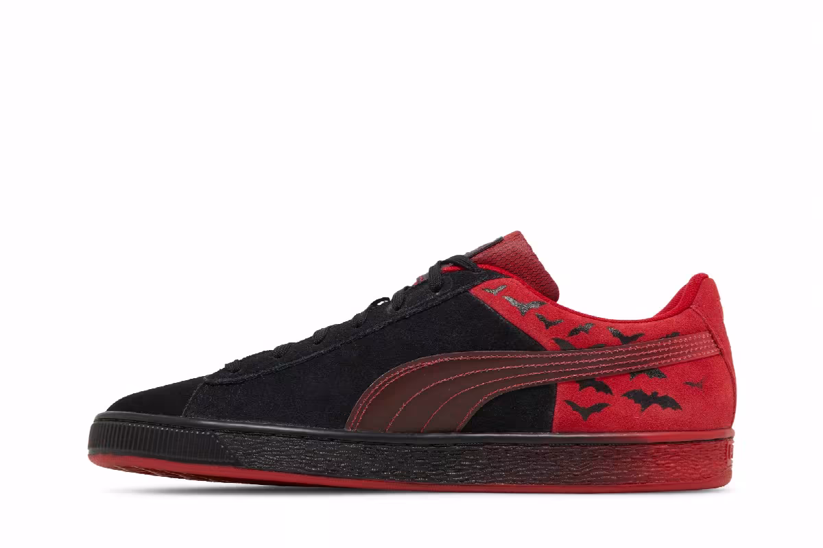 Batman x Puma Suede Classic Black Barbados Cherry, view 4