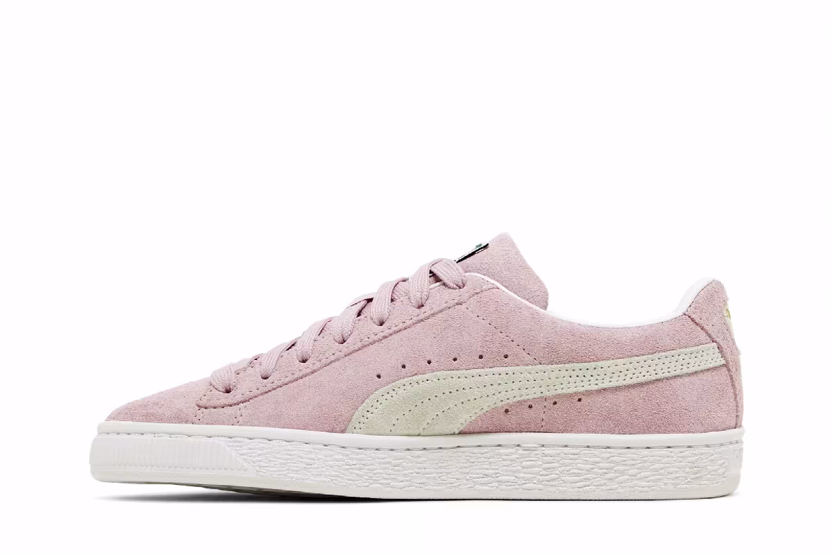 Puma Suede Classic 21 Jr Pink Lady White, view 4
