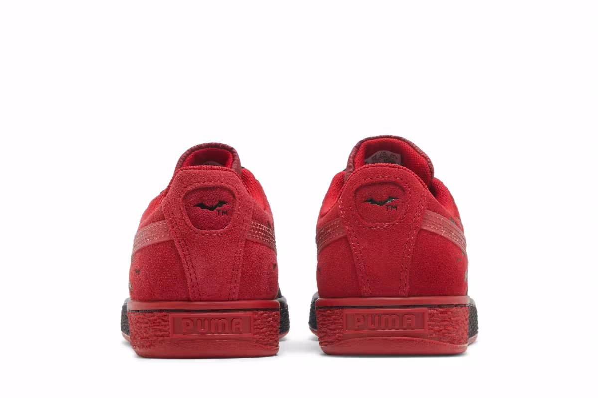 Puma Batman x Suede Classic Big Kid Black Barbados Cherry, view 7