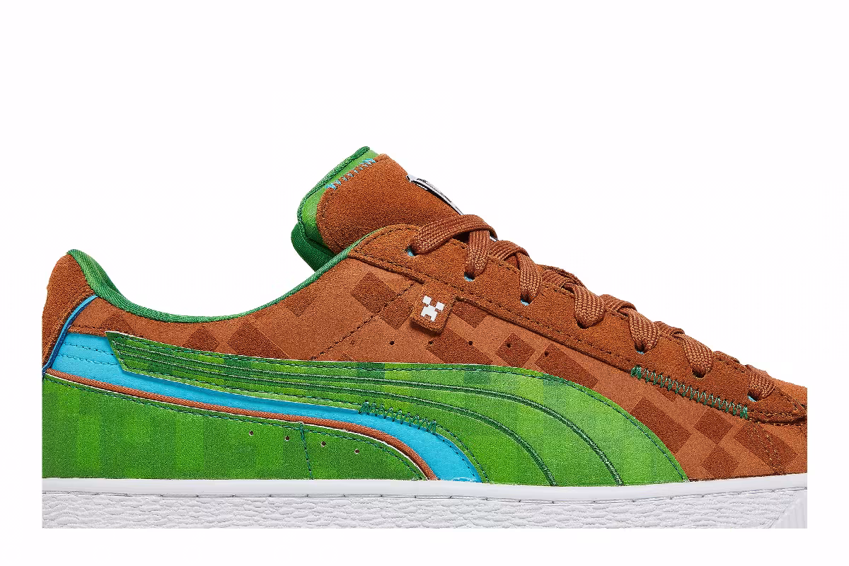 Minecraft x Puma Suede Grass Block, view 3