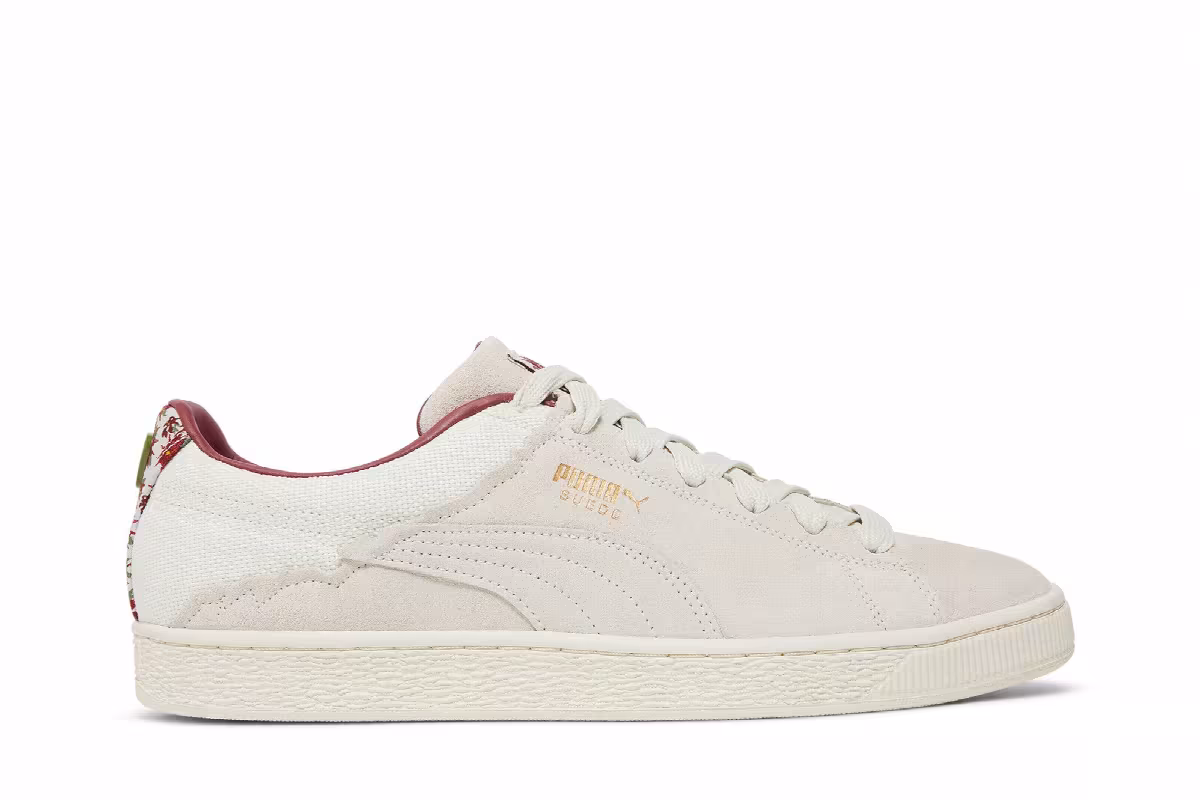 Puma Suede and Chill Marshmallow Team Gold, view 2