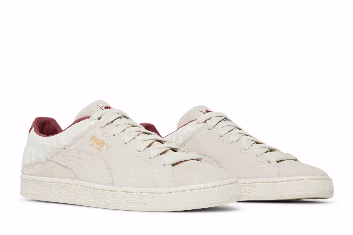 Puma Suede and Chill Marshmallow Team Gold, view 9