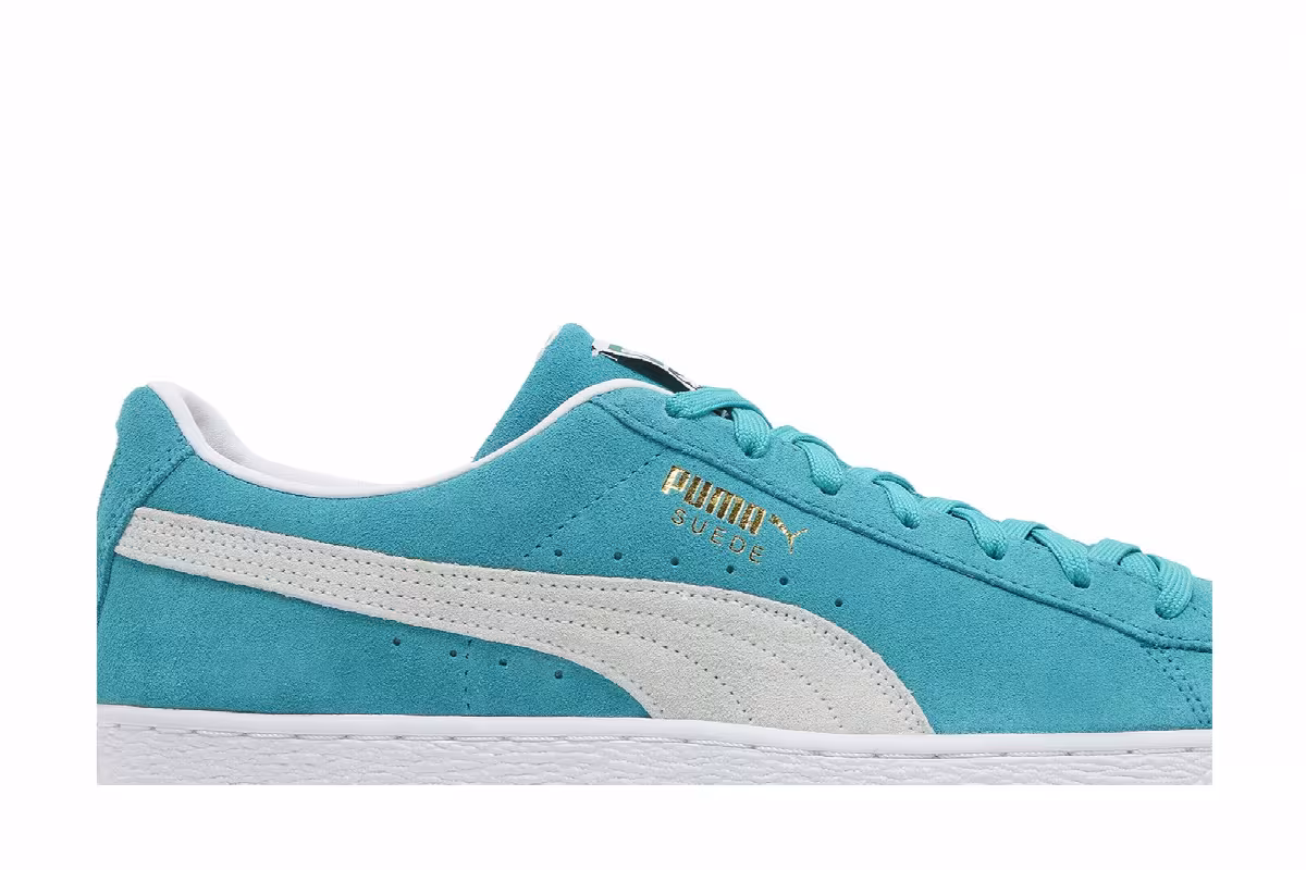 Puma Suede Classic 21 Deep Aqua White, view 3