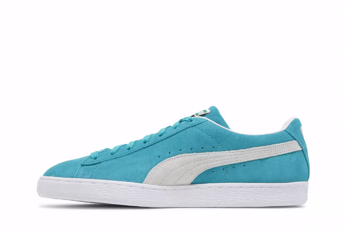 Puma Suede Classic 21 Deep Aqua White, view 4
