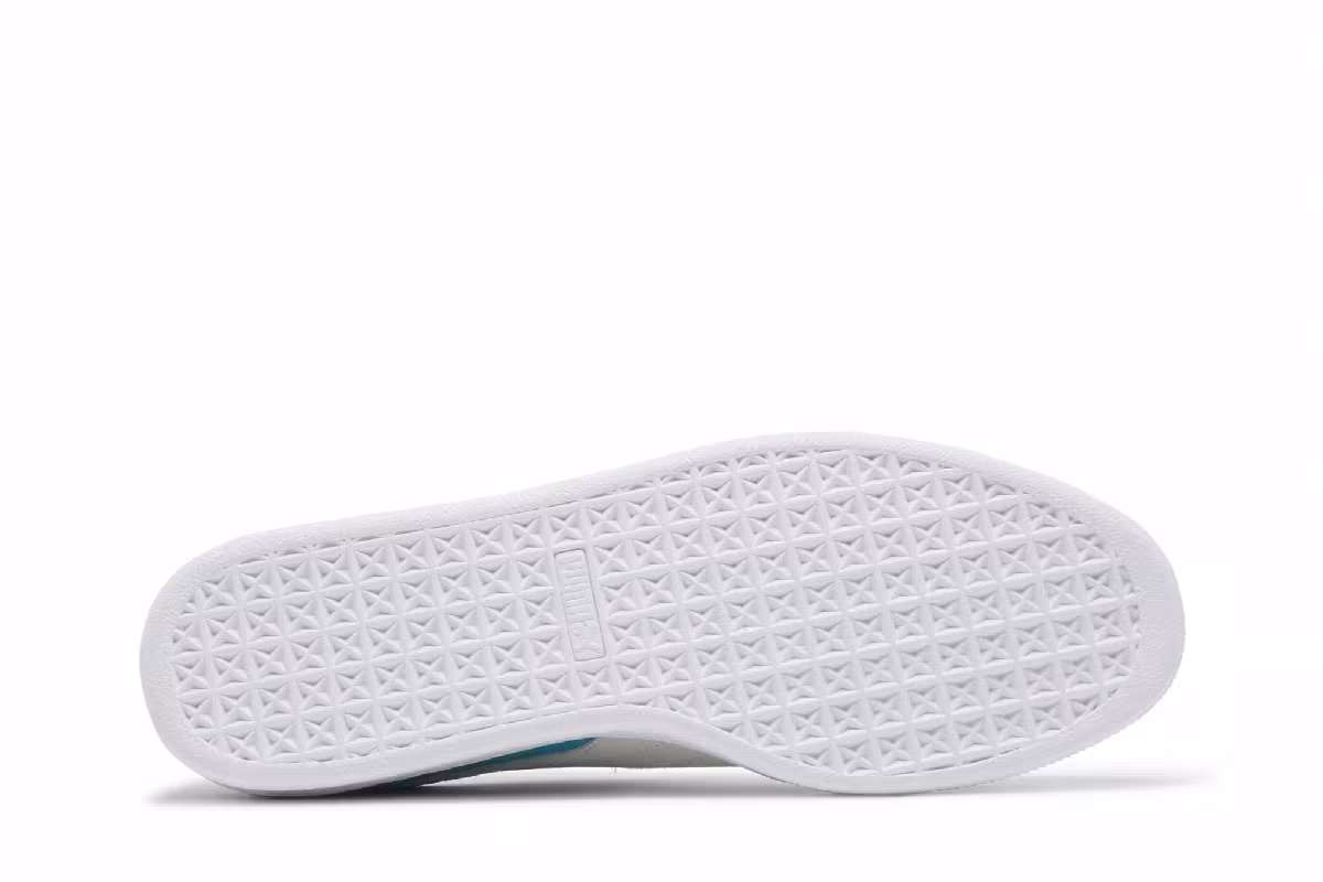Puma Suede Classic 21 Deep Aqua White, view 5