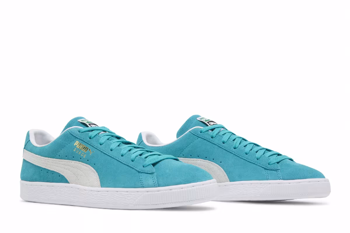 Puma Suede Classic 21 Deep Aqua White, view 9