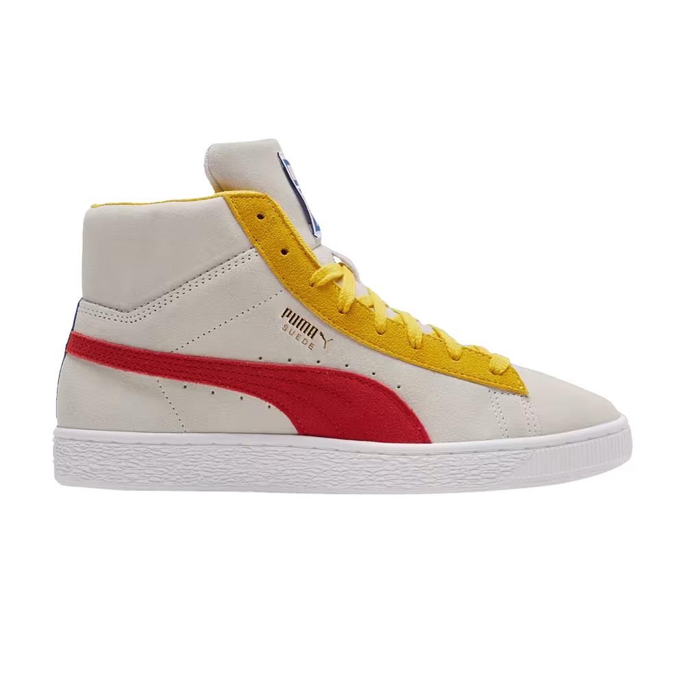Puma Suede Mid 21 White Red Lemon