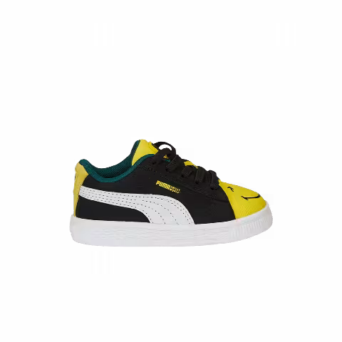 SmileyWorld x Puma Suede Infant 'Black Vibrant Yellow'