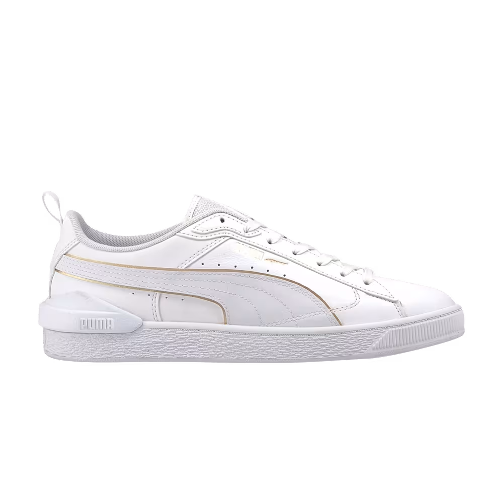 Puma Suede Bloc Liquid Metal - White Team Gold