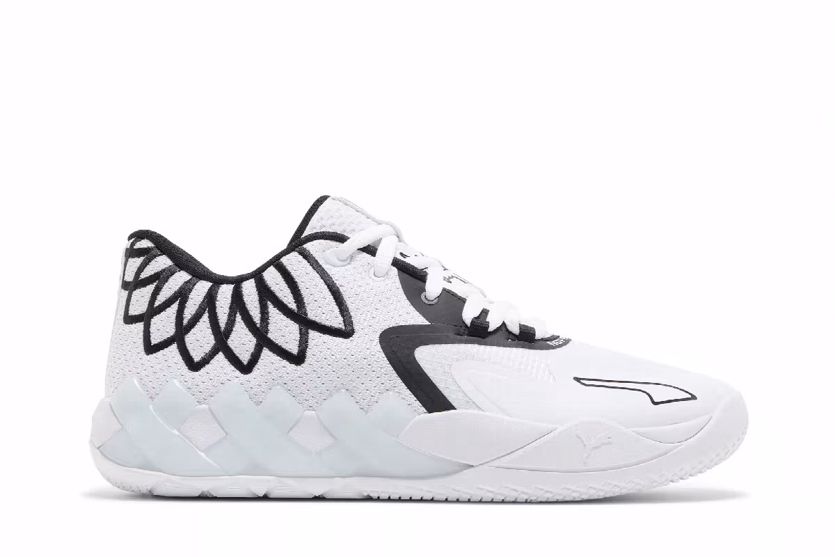 Puma MB.01 Lo Team Colors - White Black, view 2
