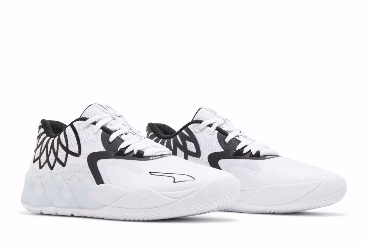 Puma MB.01 Lo Team Colors - White Black, view 9