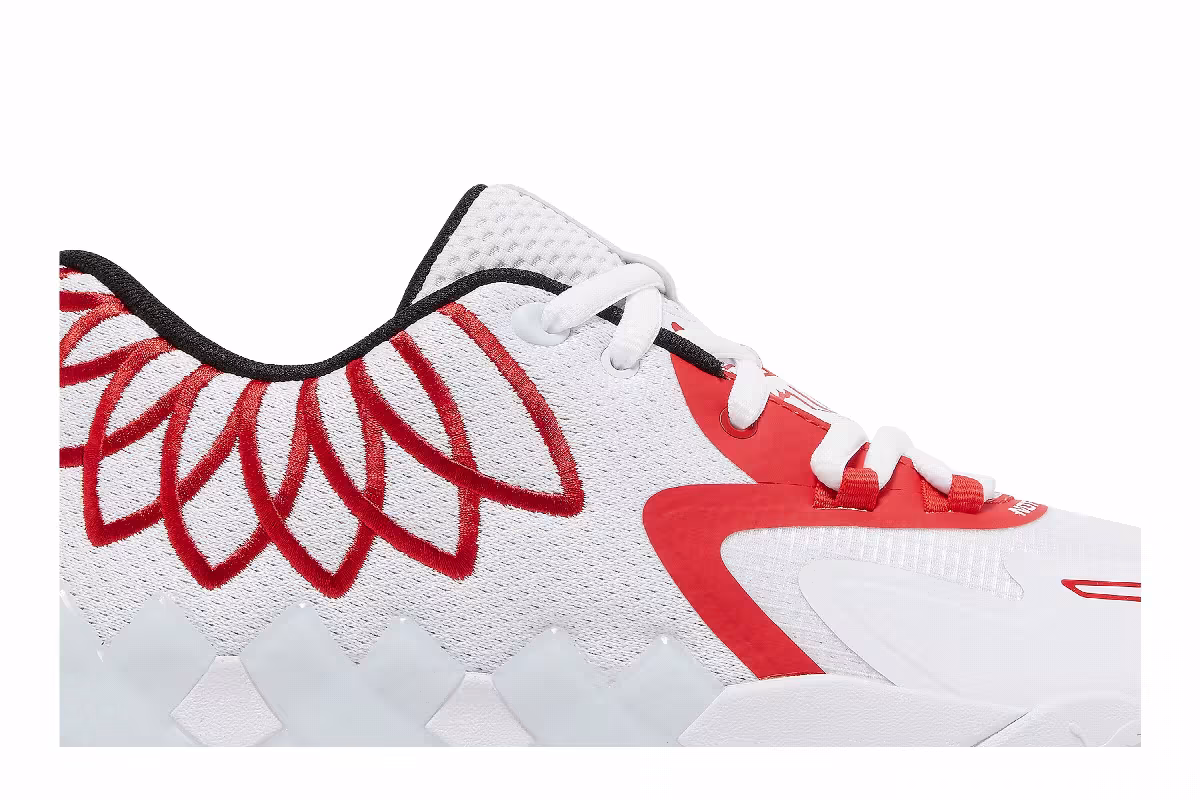 Puma MB.01 Lo Team Colors - White High Risk Red, view 3