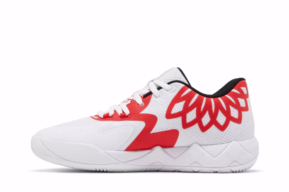 Puma MB.01 Lo Team Colors - White High Risk Red, view 4