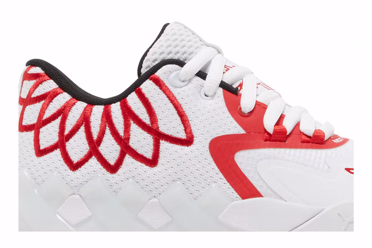 Puma MB.01 Lo Jr Team Colors - White High Risk Red, view 3