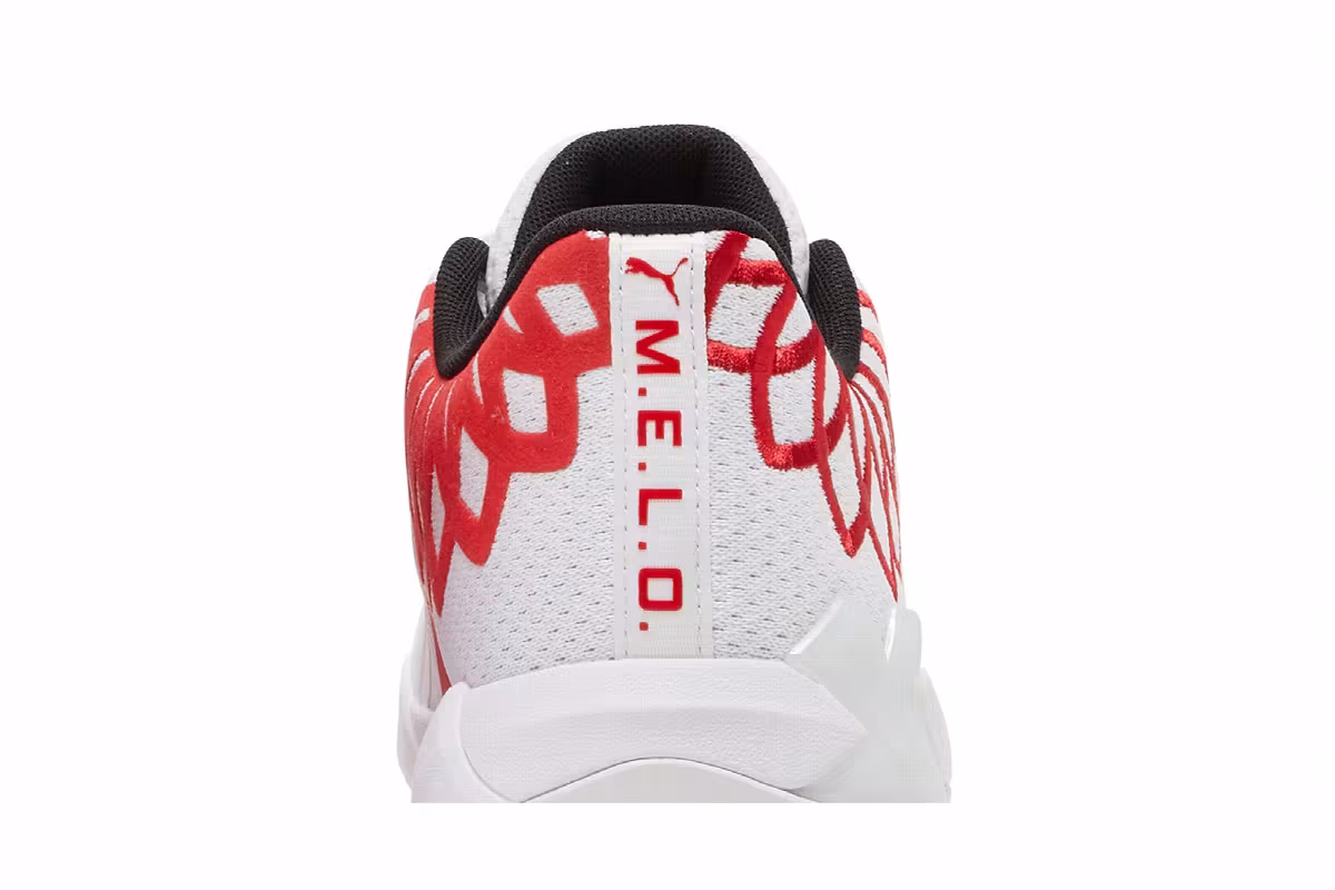 Puma MB.01 Lo Jr Team Colors - White High Risk Red, view 8