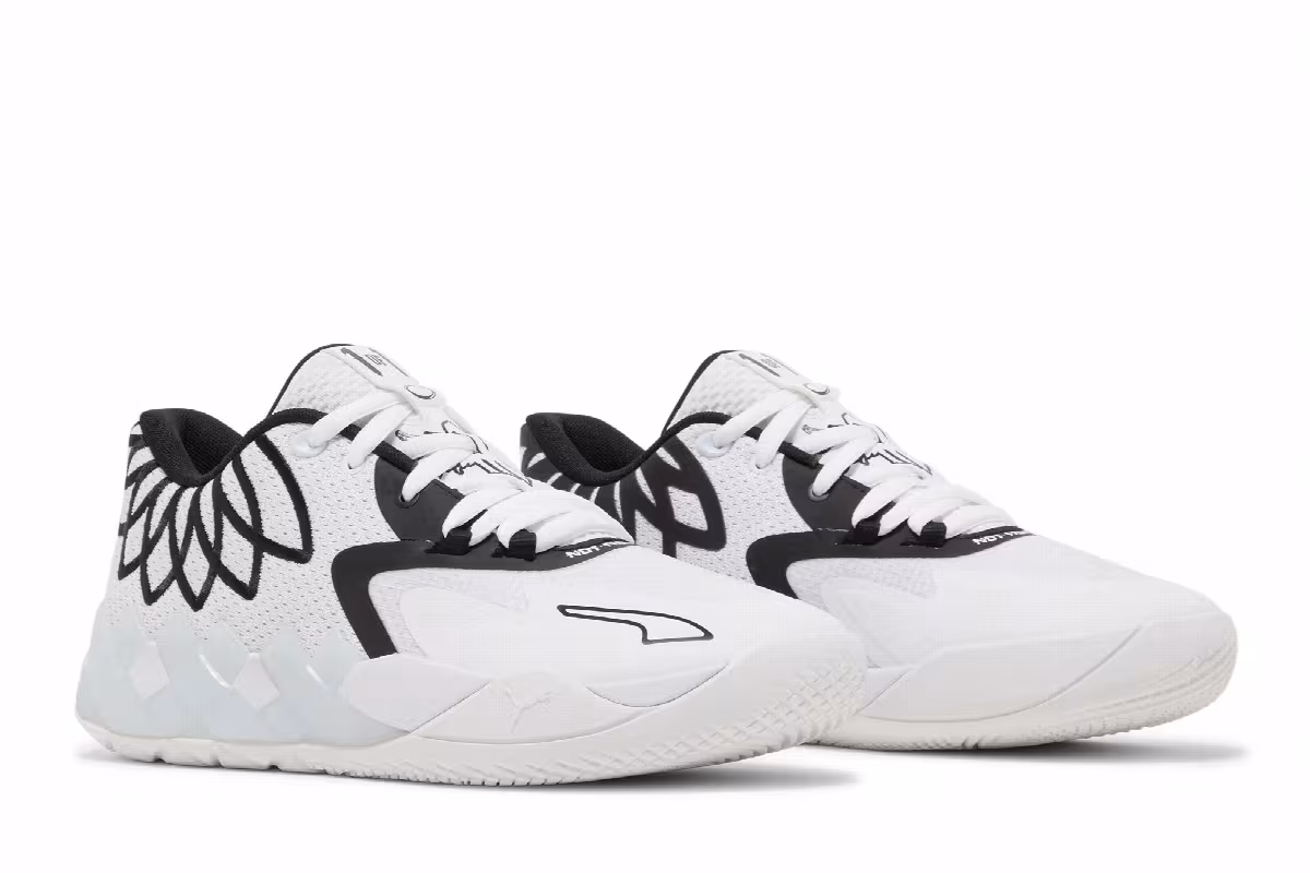 Puma MB.01 Lo Jr Team Colors - White Black, view 9