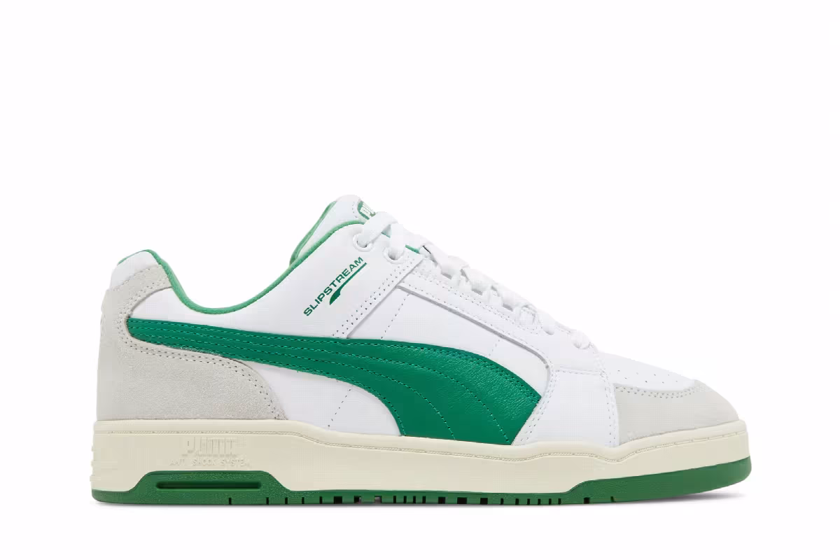 Puma Slipstream Lo White Amazon Green, view 2