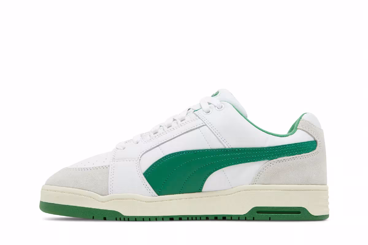 Puma Slipstream Lo White Amazon Green, view 4