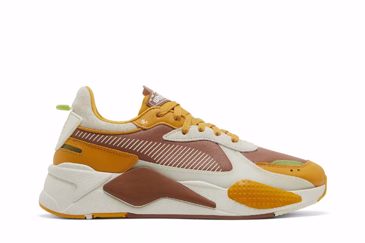 White Castle x Puma RS-X Mocha Bisque Sunflower, view 2