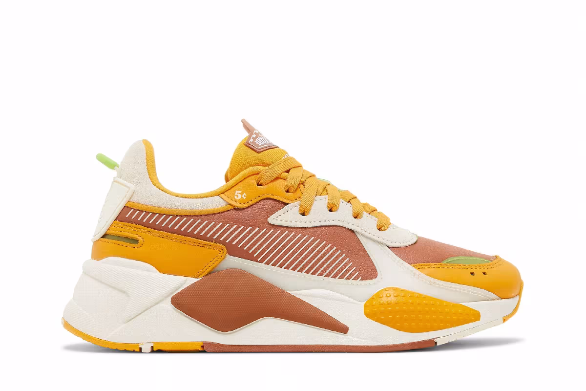 White Castle x Puma RS-X Jr Mocha Bisque Sunflower, view 2