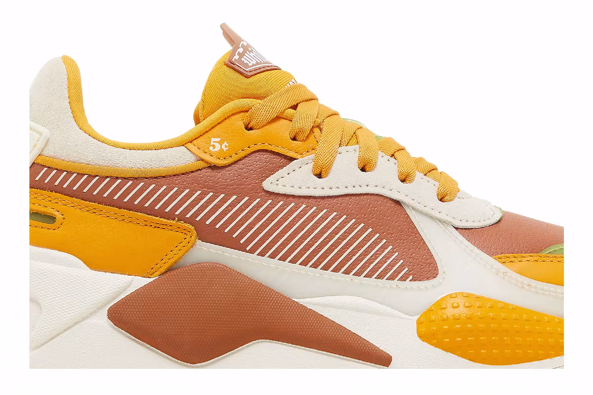 White Castle x Puma RS-X Jr Mocha Bisque Sunflower, view 3
