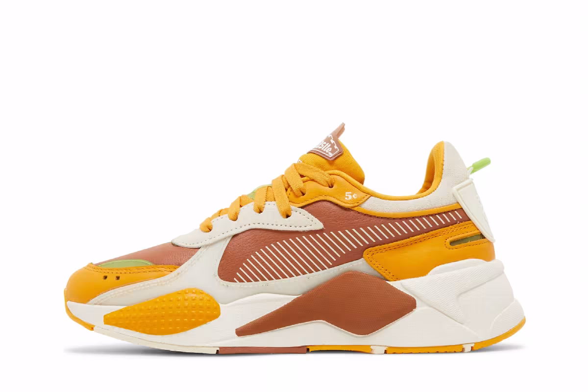 White Castle x Puma RS-X Jr Mocha Bisque Sunflower, view 4