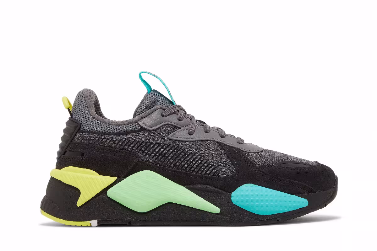 Puma RS-X Highlighter Jr Castlerock Fluorescent Yellow, view 2