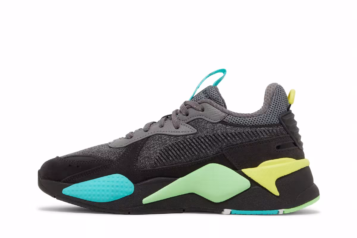 Puma RS-X Highlighter Jr Castlerock Fluorescent Yellow, view 4
