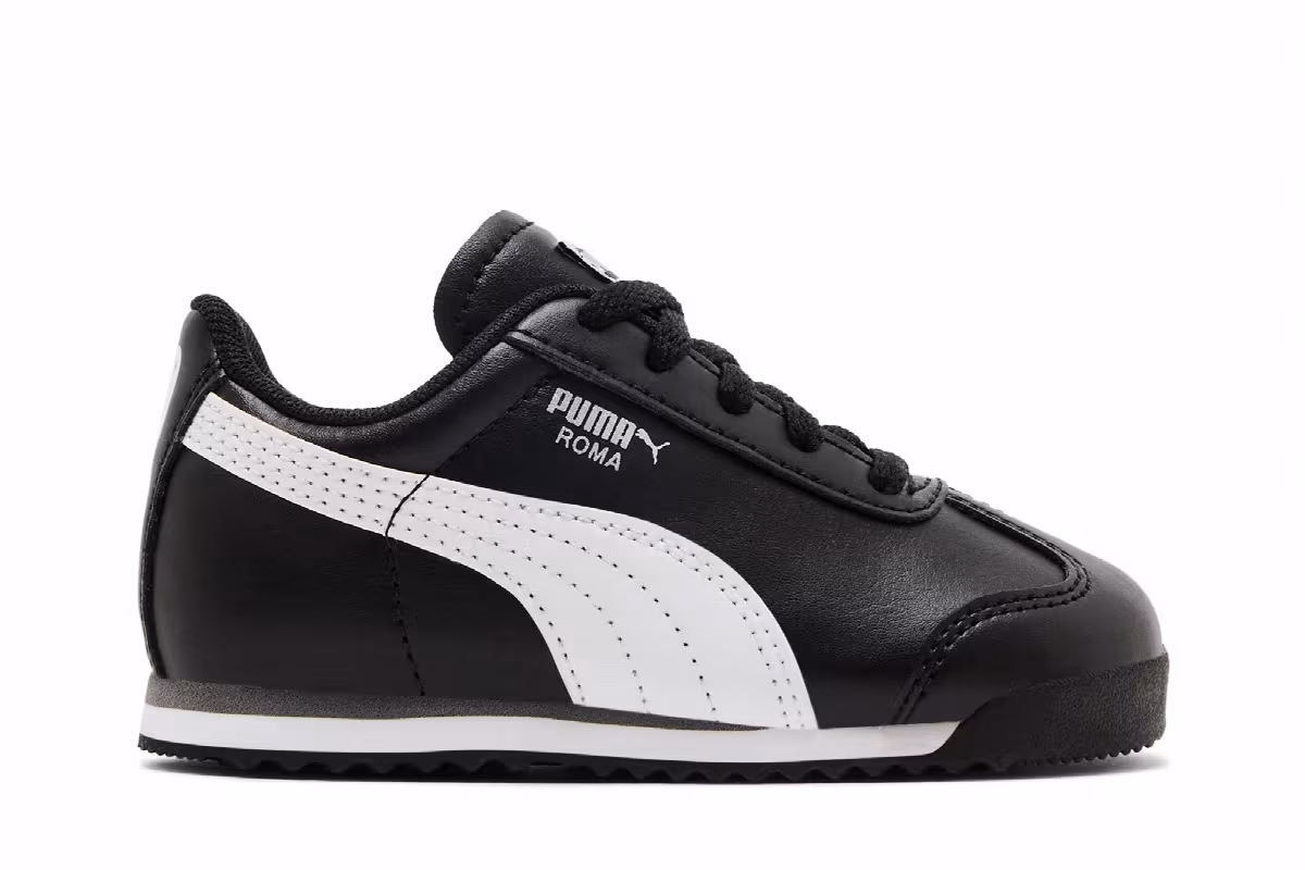 Puma Roma Basic Infant Black White, view 2