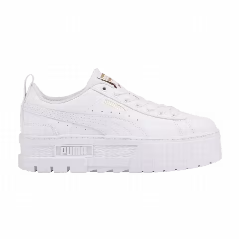 Puma Mayze Leather Jr 'White Team Gold'