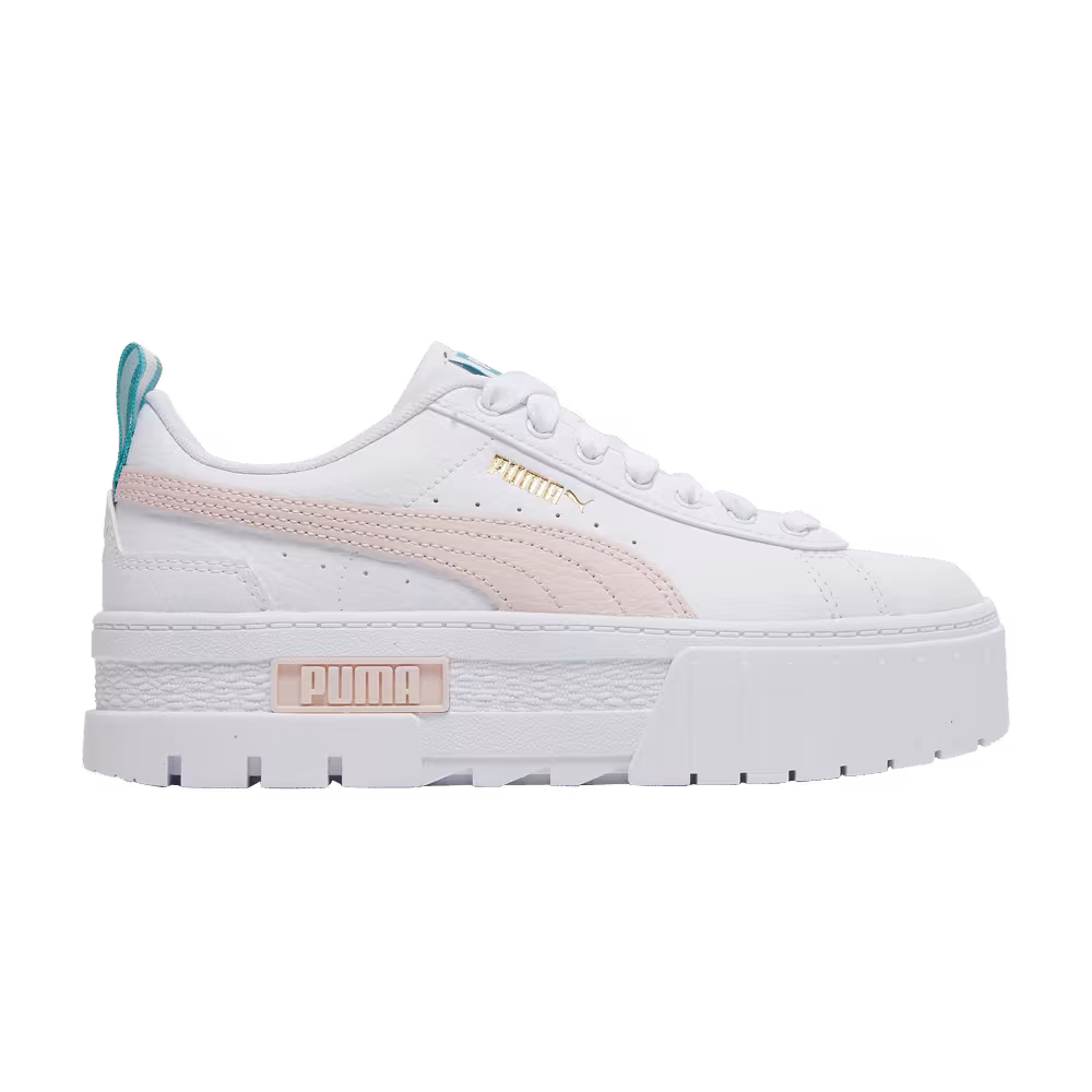 Puma Mayze Leather Jr White Chalk Pink