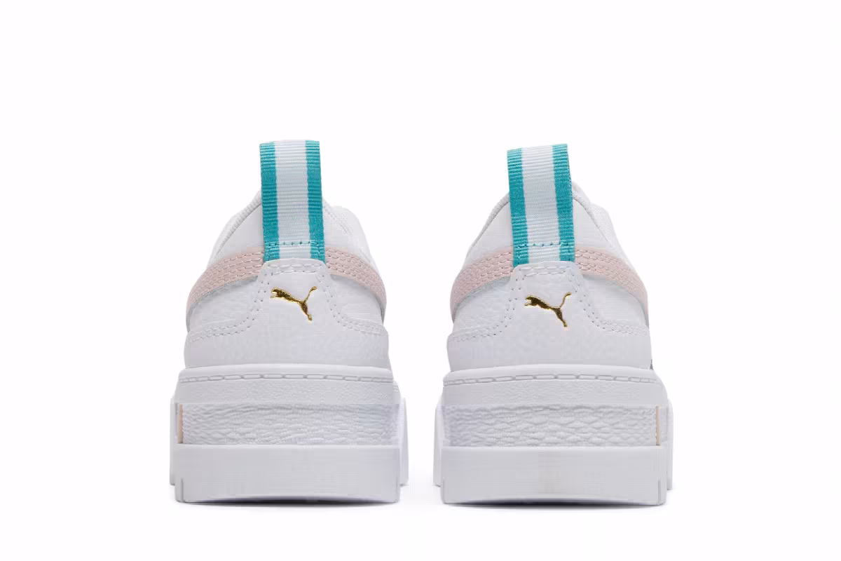 Puma Mayze Leather Jr White Chalk Pink, view 7