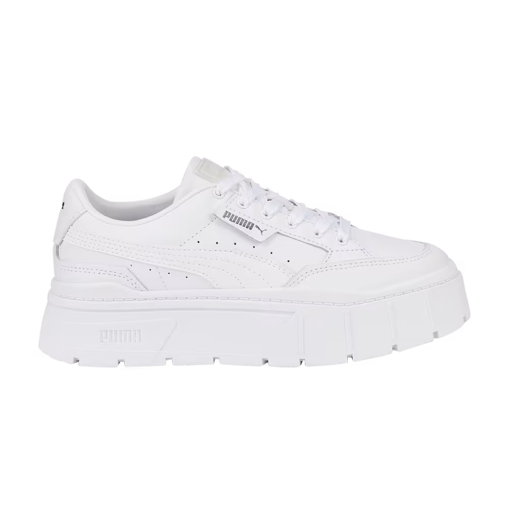 Puma Women's Mayze Stack Leather Triple White