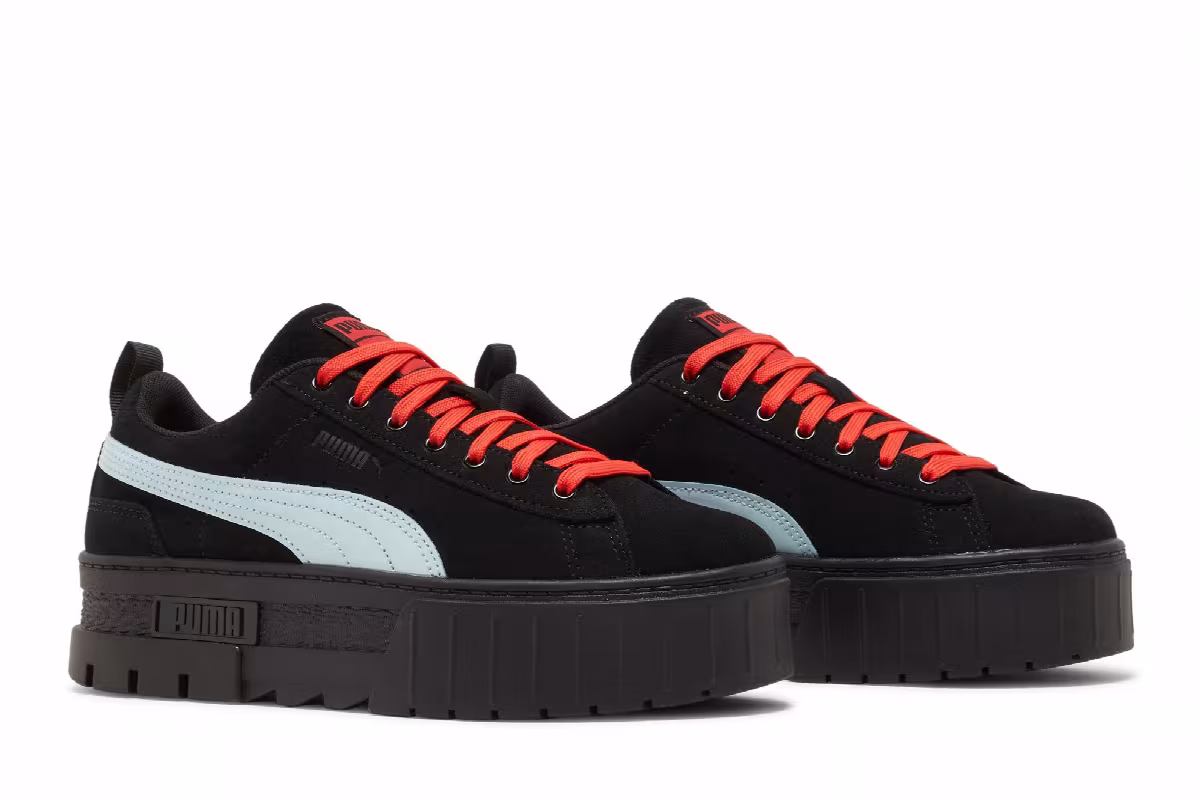 Puma Dua Lipa x Women's Mayze Suede Black Blue Glow, view 9