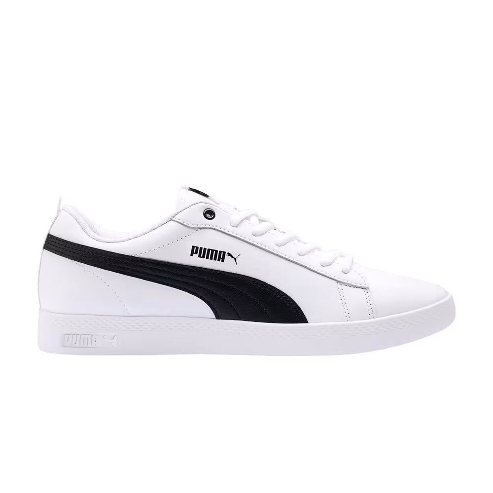 Puma Women's Smash v2 Leather White Black