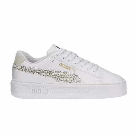 Puma Wmns Smash Platform V3 'Laser Cut - White Pristine Gold'