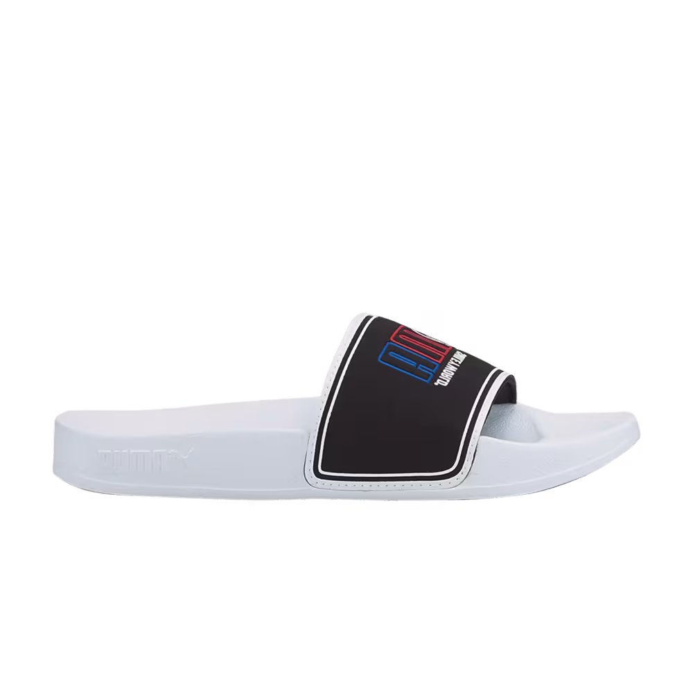 Puma SmileyWorld x Leadcat 2.0 Slide Little Kid White Black