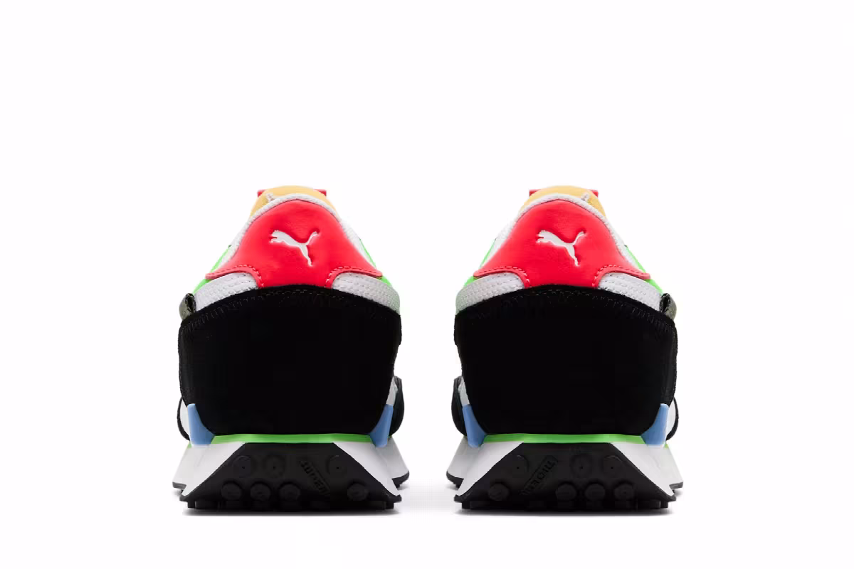 Puma Future Rider Play On - Dark Shadow Fluo Green, view 7