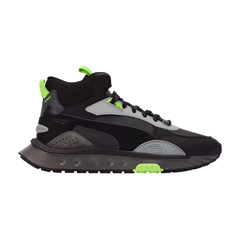 Puma Women's Wild Rider Mid Black Dark Shadow