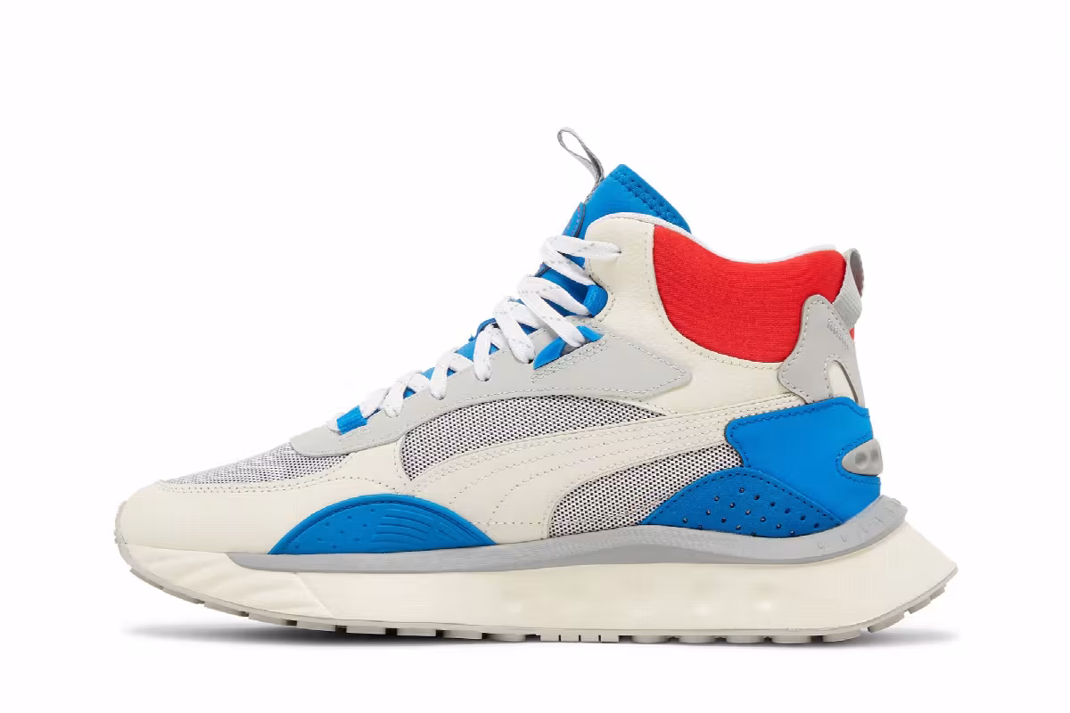 Puma Wild Rider Mid Ivory Glow Future Blue, view 4