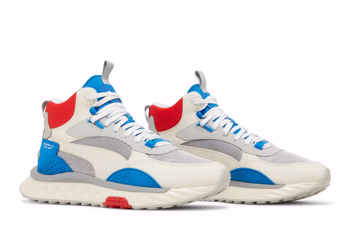 Puma Wild Rider Mid Ivory Glow Future Blue, view 9