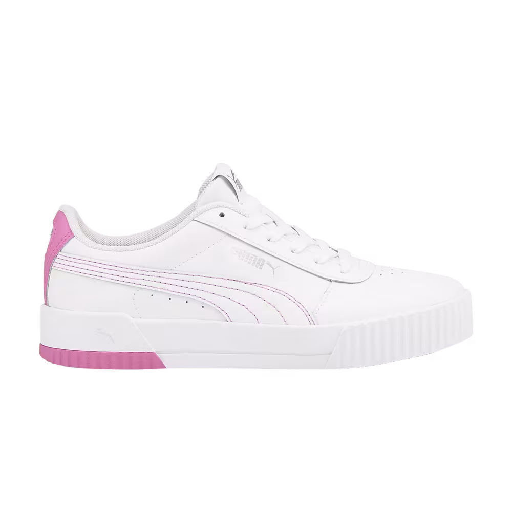 Puma Women's Carina Leather White Opera Mauve