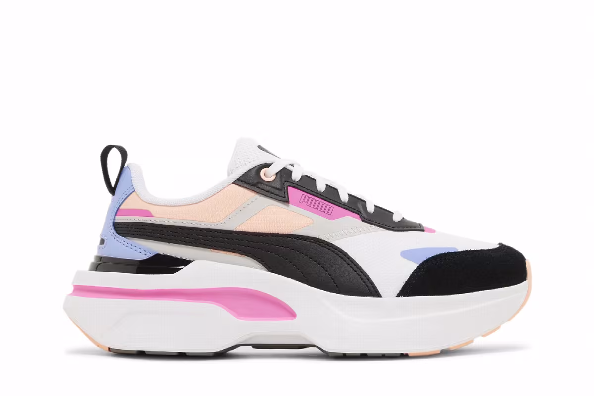 Puma Women's Kosmo Rider Bright White Grey Violet, view 2