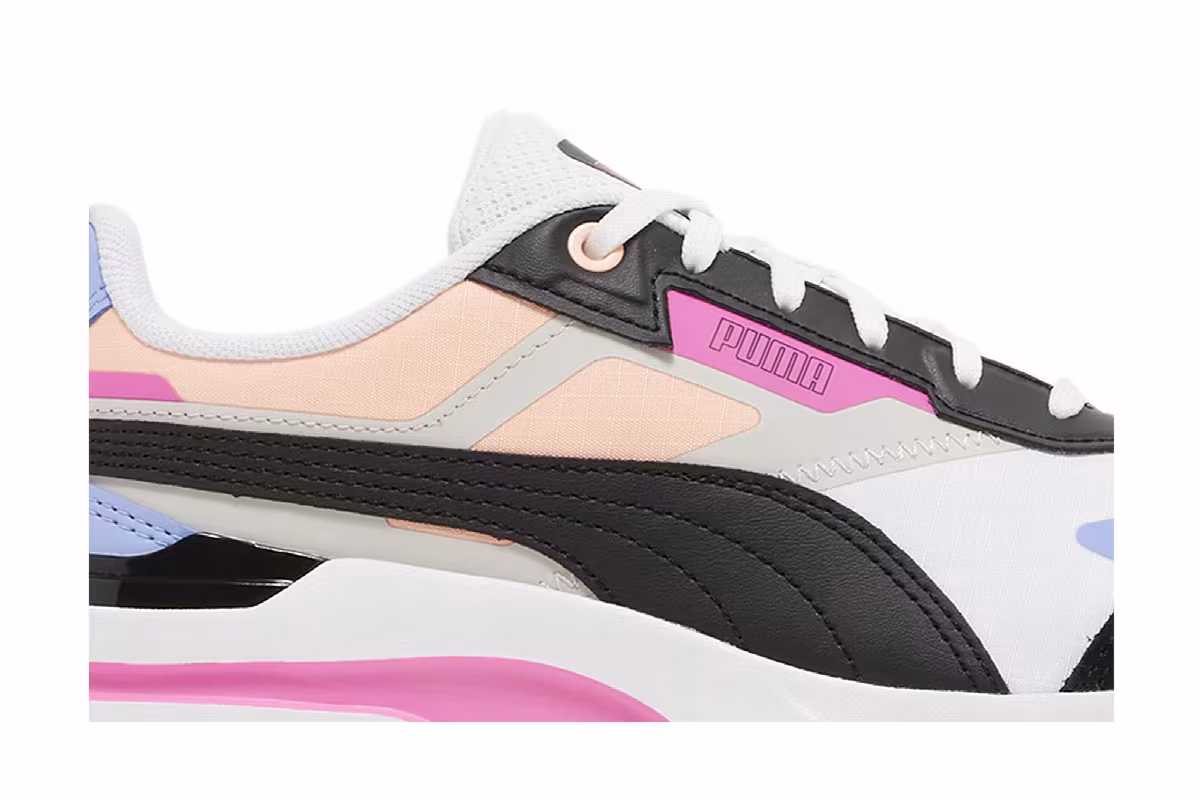 Puma Women's Kosmo Rider Bright White Grey Violet, view 3