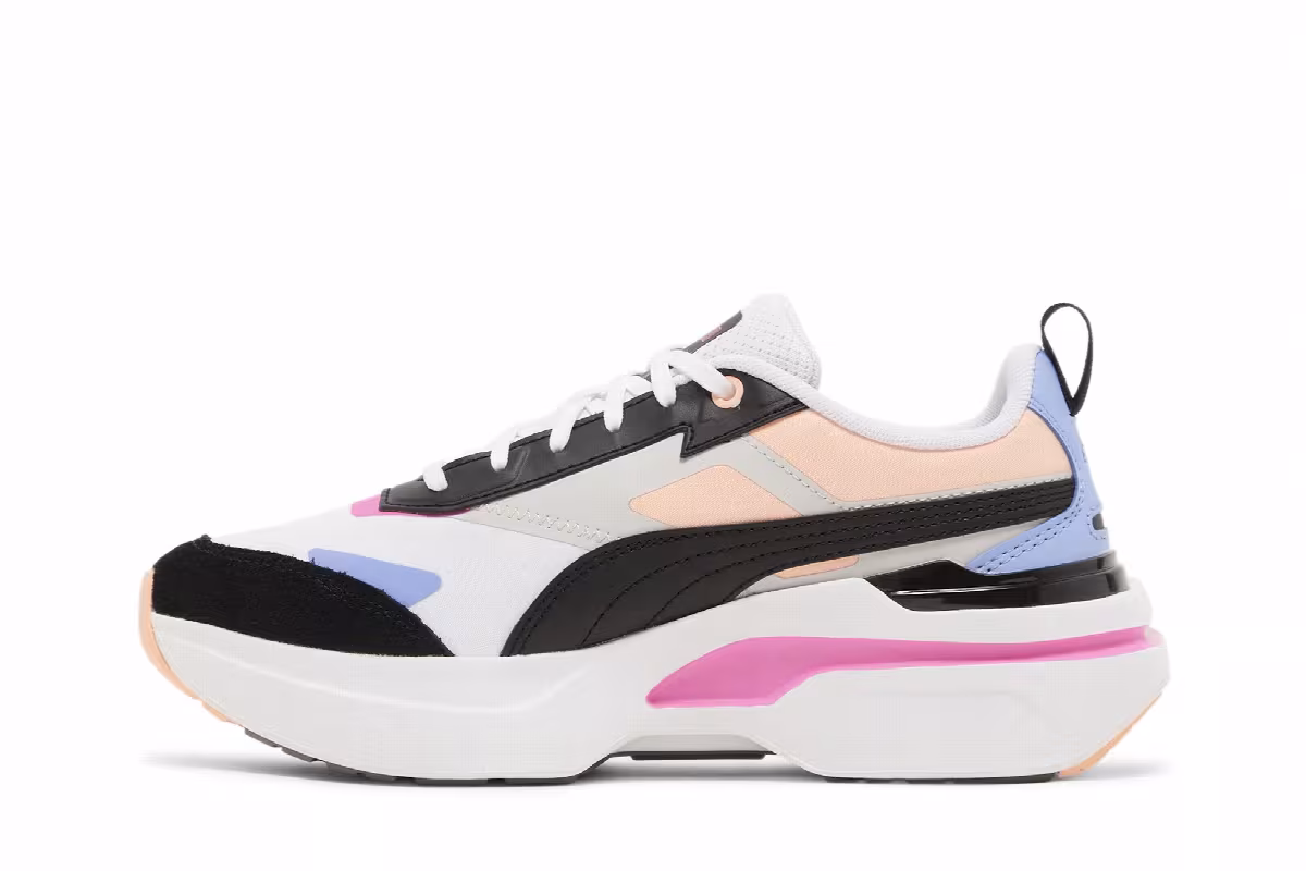 Puma Women's Kosmo Rider Bright White Grey Violet, view 4