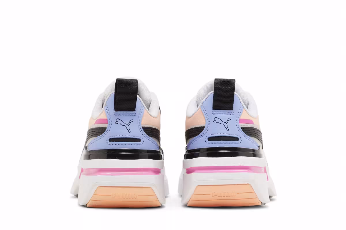 Puma Women's Kosmo Rider Bright White Grey Violet, view 7