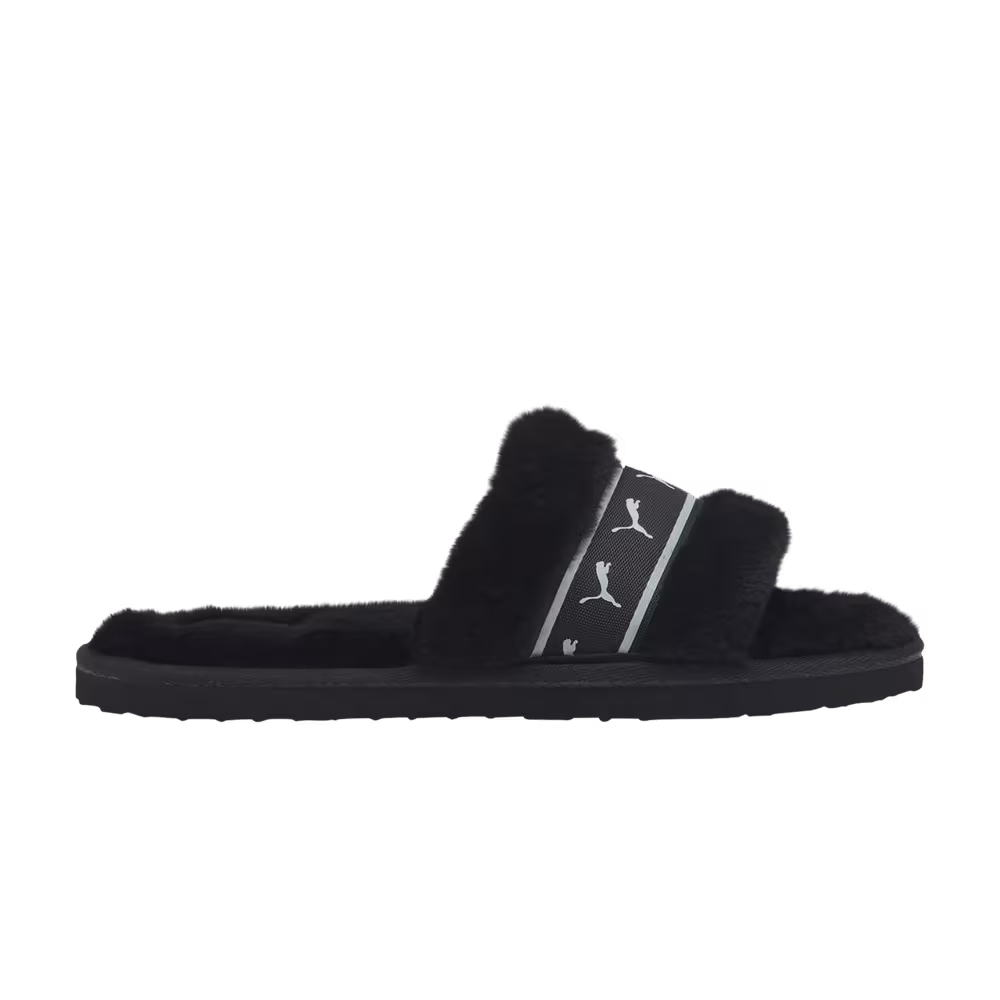 Puma Women's Fluff Remix Slide Black White